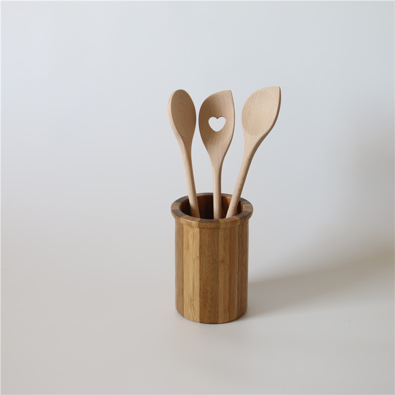 Wholesale Cookware Set Kitchen Tools Bamboo Cooking Tools Bamboo Cooking Utensil Set Kitchen Spatula Set with Handle - Image 3